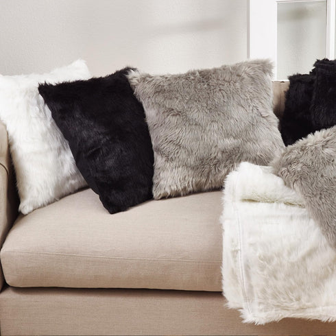 Faux Fur Design Table Runner, 15"x72", White