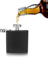 True Stainless Steel Metal Flask for Men, 6 oz Drinking Flasks for Whiskey, Tequila, Rum, Matte Black