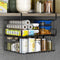 Under Shelf Storage Baskets, 2 Pack Foldable Carbon Steel Baskets for Kitchen Cabinets & Pantries