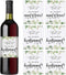 Printed Party Bridesmaid Proposal Wine Bottle Label Gift, Greenery, Set of 8