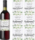 Printed Party Bridesmaid Proposal Wine Bottle Label Gift, Greenery, Set of 8