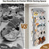 30 Closet MISSLO Large Pockets Dual Sided Hanging Shoe Organizer for with Rotating Hanger Hanging Shoe Shelves, Grey