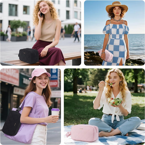 Packs,Insulated Freezable Lunch Bag,Freezable Snack Bag,Mini Cooler Bag for Travel/Work/School,Small Insulated