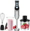 FRESKO Immersion Blender, 4-in-1 Stainless Steel Hand Stick Blender with 12-Speeds & Turbo Mode for Smoothies & Soup