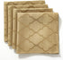 Jacquard Cloth Napkins, 20 x 20 Inch Flower Pattern, 4 Pieces for Restaurant Family Dinners, Weddings, Parties (Gold)