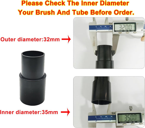 EZ SPARES Vacuum Hose Adapter Kit, 35mm to 32mm & 32mm to 35mm, Compatible with Normal Round Interface