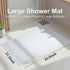 21.5x33.5 Inch Large Shower Mat Clear, Soft Non Slip Shower Mats for Inside Shower with Big Suction Cups Drain Holes