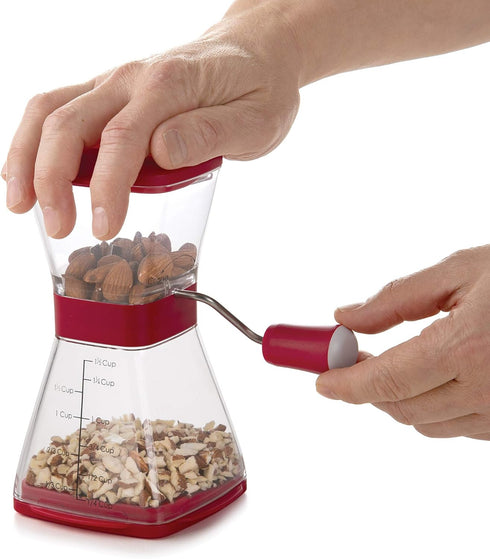 PrepWorks Nut Chopper, Manual Handheld Grinder for Chopping Nuts, Seeds, and Herbs, BPA-Free