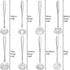 Chengu 8 Pieces Flower Coffee Tea Spoons Set, Stainless Steel Sugar Spoons, 8 Different Patterns for Tea Party (Silver)
