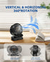 Portable Mini Clip on Fan, 3 Speed Rechargeable USB Desk Fan, Battery Operated Personal Fan, 360° Rotate Adjustable for