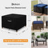 Dokon (28"L 28"W 17"H) Patio Ottoman Covers Waterproof Outdoor Side Table Cover with Air Vents, Windproof Anti-UV Heavy