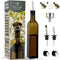 Zulay Kitchen 17oz Olive Oil Dispenser Bottle - Dark Brown Glass Container with Spout, Funnel & Pourer