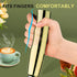 YUSWKO Champagne Gold Handheld Milk Frother Wand with Stand, Rechargeable Electric Whisk, 3 Heads, 3 Speeds