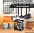 Stainless Steel Utensil Drying Rack, Silverware Draining Basket, Kitchen Dish Drying Rack (S-Black)