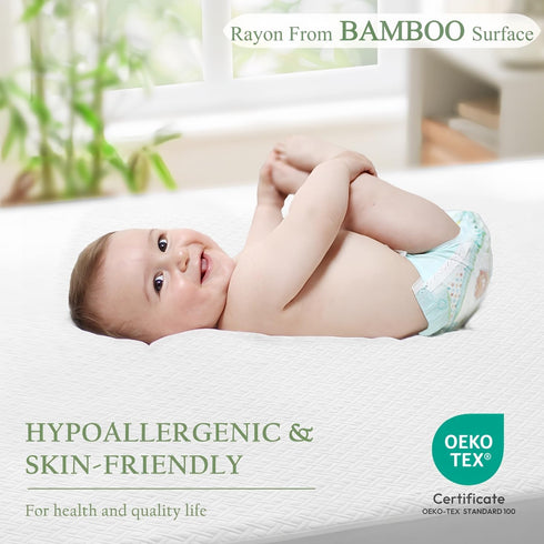 3D 8''-21'' Waterproof Mattress Protector California King Size, Premium Bamboo Viscose Noiseless Air Fabric Natural
