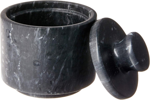 Fox Run Marble Salt Cellar, Black, 3 x 3 x 3 Inches