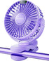 SWEETFULL Portable Clip on Fan, Battery Operated 4000mAh Rechargeable Fan with LED Display, 4 Speeds for Travel Camping