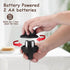 SHANGSKY Milk Frother Handheld with Stand, Battery Operated Coffee Frother for Cappuccino, Latte, Hot Chocolate, 17 oz