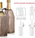 Set Vacu Vin Champagne & Wine Cooler - Flexible Insulated Chiller For Standard Size Bottles - Keeps Your Drinks Cold