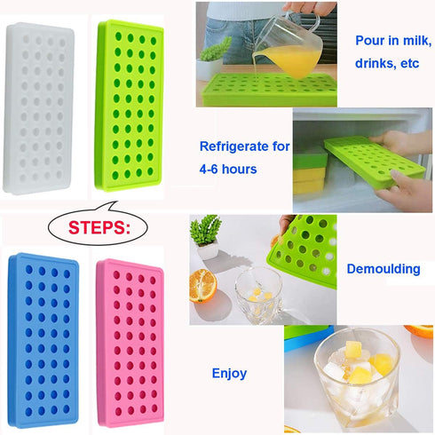 Mydio Mini Ice Ball Molds DIY Tool for Candy, Pudding, Jelly, Milk, Juice, Chocolate, Cocktails & Whiskey (1 Pack, Blue)