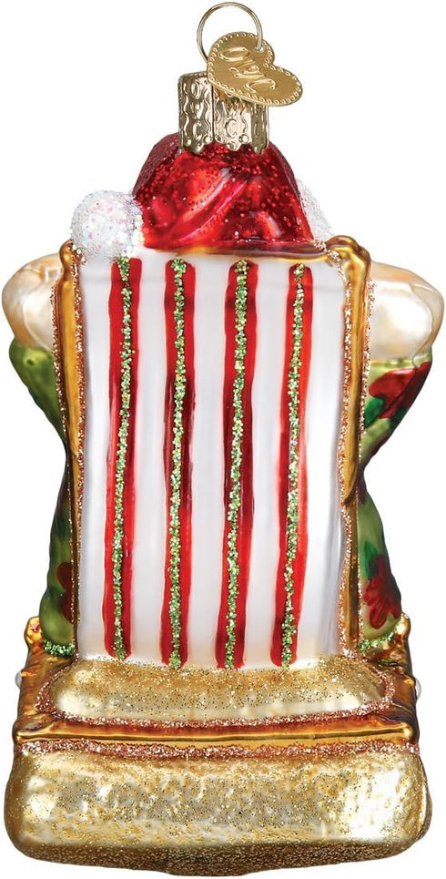 Old World Christmas Ornaments Sunning Santa Glass Blown Ornaments for Christmas Tree