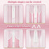 84 Inches Grommet 52" 84" Yinhua Pink Curtains for Girls Room Double Layer Blackout Curtains for Bedroom Long Nursery