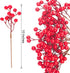Grunyia 20 Pack Christmas Artificial Red Berry Stems Fake Holly Berry Pick for Christmas Tree Decorations DIY Crafts