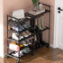 CSXGBAB Shoe Rack Organizer, 5-Tier Large Shoe Stand with Wheels Easy to Mobile