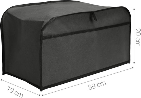 kwmobile Cover for 4 Slice Toaster, Dark Grey Plastic Case for Bread Toaster Machine