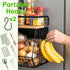 Counter, Ofiray-home Magnetic Shelf for Fridge with Wood Lid, Fruit Potato and Onion Storage Bins, Pantry Organizers