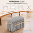 NICEEC Spandex Stretch Piano Bench Cover with Skirt Removable Ottoman Cover Rectangular Washable Stool Slipcover
