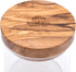 Berard Glass Storage Jar with Olive Wood Lid, 13.5-Ounce, Brown