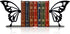 Natrlart Butterfly Metal Bookends Cute Butterfly Book Ends for Shelves Bookshelf Decorative Objects