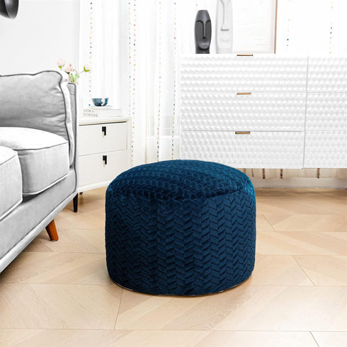 Asuprui Pouf Ottoman Unstuffed Ottoman Foot Rest Floor Pouf Round Pouf Seat Floor Bean Bag Chair Foldable Floor Chair