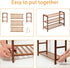 RMXANL 3 Closet, Tier Bamboo Shoe Rack, Shoe Shelf Shoes Rack Shoe Organizer for Entryway, Bedroom, Living Room, Front