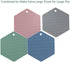 4 Packed Silicone Trivet Mats, DIY Dish Drying Mat, Non-Slip & Heat Resistant Kitchen Hot Pads in Teal
