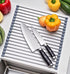 Roll Up Dish Drying Rack, Stainless Steel and Silicone Over The Sink Foldable Drain Rack for Kitchen, 14.5” x 14”, Gray