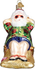 Old World Christmas Ornaments Sunning Santa Glass Blown Ornaments for Christmas Tree