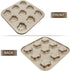 Luxshiny Round Cake Pans Muffin Pan, 9 Cup Cat Paw Shaped Non-stick Cupcake Baking Pan