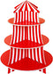 Super Z Outlet 3 Tier Cupcake Foam Stand with Circus Carnival Tent Design for Birthdays, Desserts, Decorations