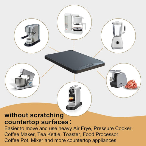 Kitchen Countertop Sliding Tray, Coffee Machine Sliding Tray, Organize Countertop Tray, 10.3'' W × 15.4''D
