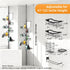 Tondid 6 2 47-122 Inch, Shower Caddy Corner, Tier Tension Pole Rod Bathroom Organizer Shelves, Adjustable Bathtub