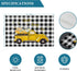 Sweet Honey Bee Placemats Set of 6, Washable Heat-Proof Table Mats for Kitchen Dinner Banquet, Summer Bee Yellow Truck