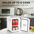 Simple Deluxe Mini Fridge, 4L/6 Can Portable Cooler & Warmer Freon-Free Refrigerator for Skincare, Beverage, Cosmetics,