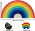 Rainbow Welcome Mat, Half Circle Doormat for Front Door, 15.7"x31.5" Non Slip Absorbent Carpet for Home Entrance