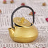 Japanese Cast Iron Teapot, Gold Tetsubin Tea Kettle, 50ml Mini Teapot Kettle, Traditional Japanese Teapot with Handle