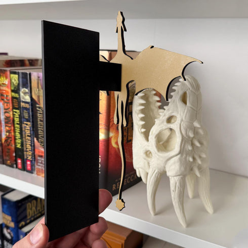 7.9 inch, Big Size Dragon Ornament, Wooden Book Shelf, Library, Bookshelf Decor, Book Lovers Gifts