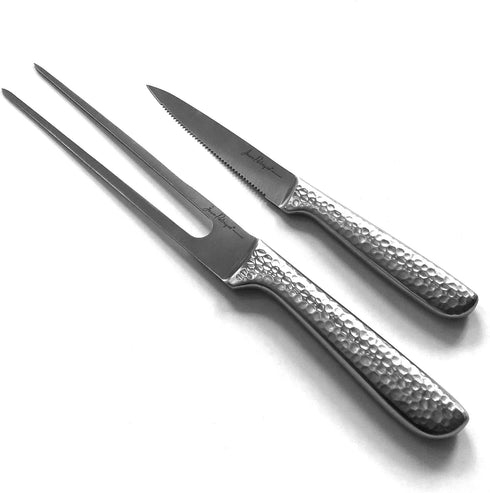 Jean-Patrique Stainless Steel Carving Fork & Vegetable Knife Set - Professional Chefs & Home Cookware