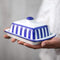 City to Cottage Large Butter Dish with Lid for Countertop, Ceramic Butter