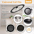 Universal Vented Tempered Glass Lid for Pots, Pans, Skillets with Heat Resistant Silicone Rim, Fits 6-8 inch Cookware,